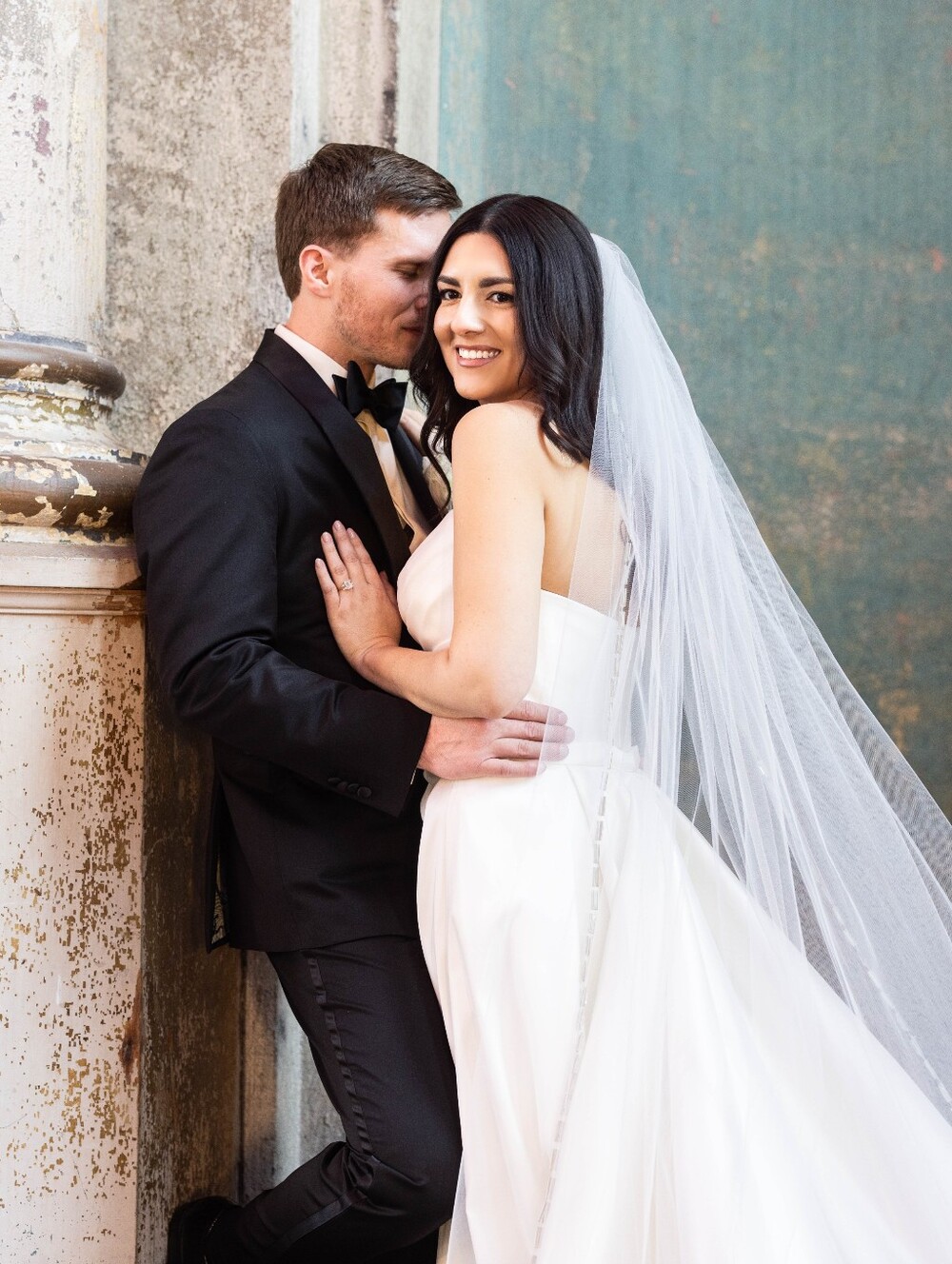 Evalendel Lika Timeless Wedding Dress + Cape – Ivory – Professionally Cleaned